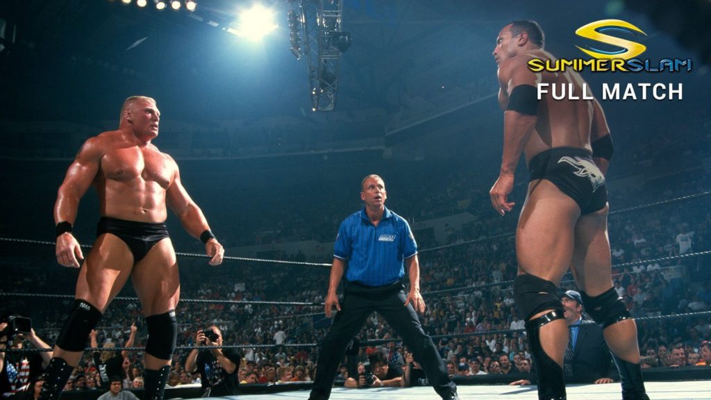 The Rock vs Brock Lesnar