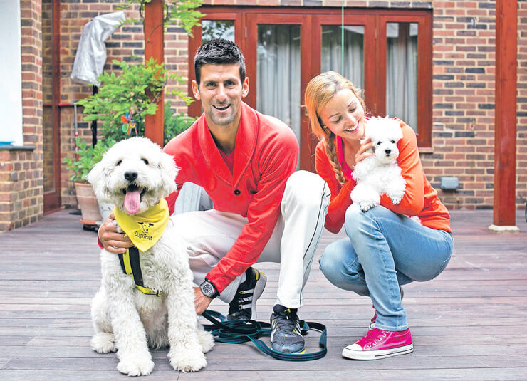 novak djokovic with his wife
