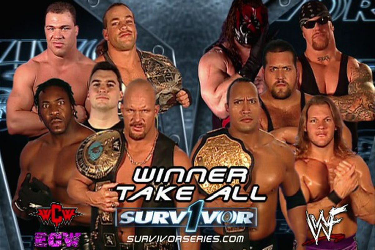 Team Alliance vs Team WWE in a “Winner takes all” match (2001)
