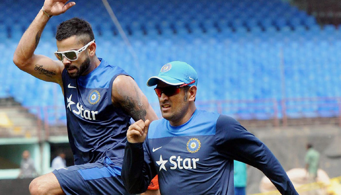 virat kohli and mahendra singh dhoni