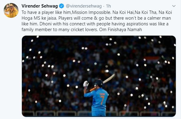 “The great man says Goodbye”- Cricketers congratulates MS Dhoni on Twitter