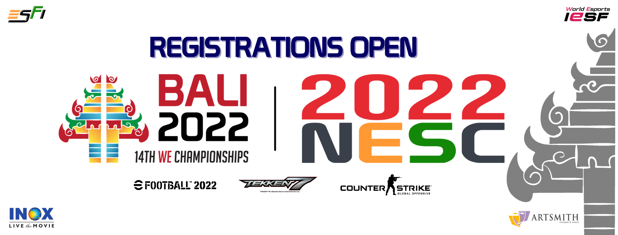ESFI kick starts the registrations for the National qualifiers for 14th World Esports Championships