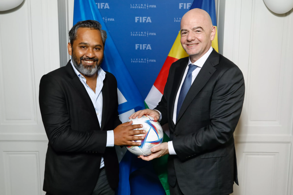 B-roll Video Release: Benin Football Association President talks Development with FIFA President in Paris Office