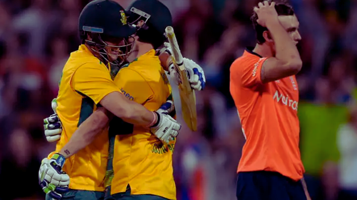 What is the highest team total by South Africa in the history of the T20 World Cup?