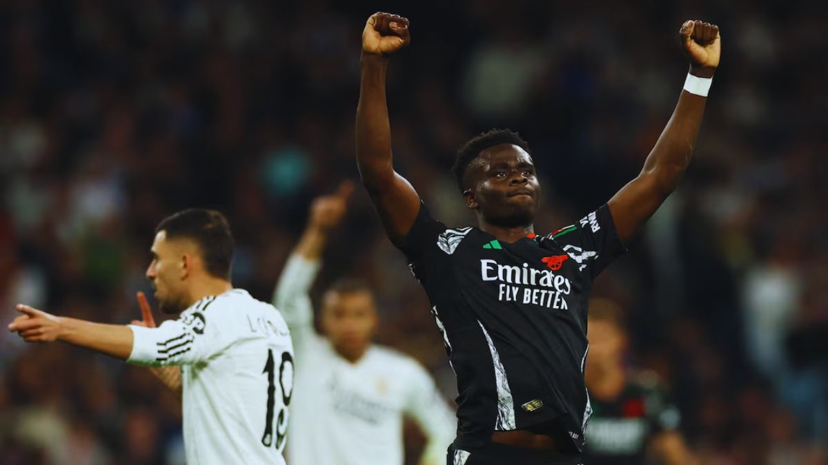 Vinicius Junior, Kylian Mbappé, Bukayo Saka, Gabriel Martinelli, Mikel Arteta