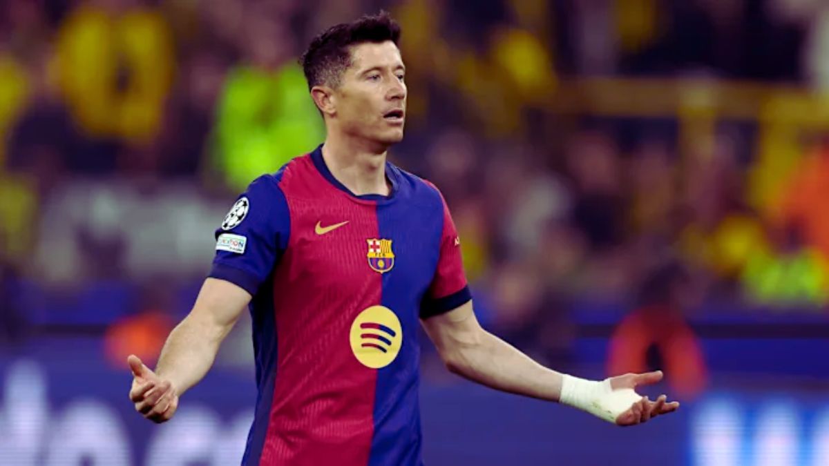 Champions League 2025: Barcelona in Trouble after Striker Robert Lewandowski out with Hamstring Injury