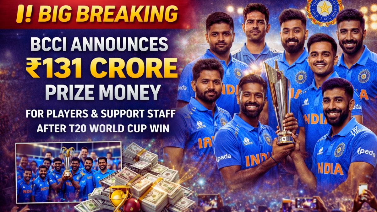 Big Breaking: BCCI announces 131 Crore Prize Money for Players and Support Staff After Winning T20 World Cup; Fans Praise Goes Viral