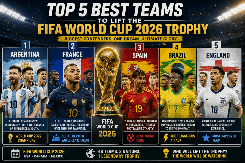 FIFA 2026: Top 5 Teams to Lift FIFA World Cup Trophy in 2026